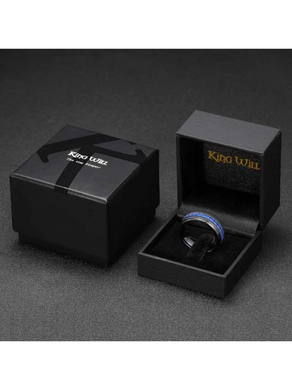 Stylish 8mm Titanium Wedding Band for Men & Women - Black/Silver/Gold, CZ Inlay